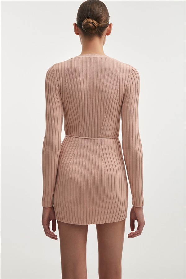 NR FEMME KNITTED MINI DRESS PINK